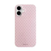 Capa para iPhone 16 inewateri Rosa com Bolinhas TPU Slim Capa para iPhone 16 inewateri Rosa com Bolinhas TPU Slim