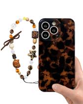 Capa para iPhone 16 Pro Jzzeuose Estampa de Onça com Pulseira Charmosa Capa para iPhone 16 Pro Jzzeuose Estampa de Onça com Pulseira Charmosa