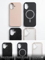 capa para iphone 16 silicone aveludada e acrilica com gliter capa para iphone 16 silicone aveludada e acrilica com gliter