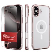 Capa para iPhone 16 ZERODAMAGE SAHARA Transparente com Detalhes em Rose Gold Capa para iPhone 16 ZERODAMAGE SAHARA Transparente com Detalhes em Rose Gold