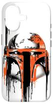 Capa para iPhone 17 STAR WARS Boba Fett Efeito Gotejamento Branco