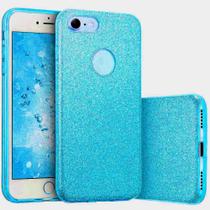 Capa para iphone 7 plus Capinha Glitter silicone brilho