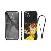 Capa Para iPhone Beauty And the Beast Com Design De Corda Líquida Para 17, 17Air, 16E, 16, 15, 14,