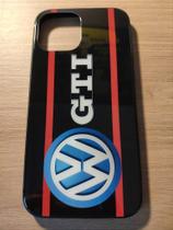 Capa para iPhone GTI - capa traseira de vidro temperado projetada com capa macia de TPU