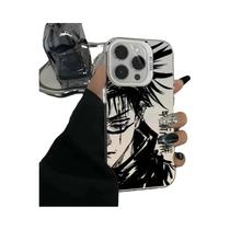 Capa para iPhone Jujutsu Kaisen - Banhada a Prata - Modelos 15, 14, 13, 12, 11, X, XR, XS, 8, 7, Pro e Max