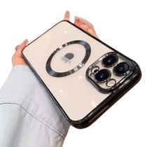 Capa para Iphone Transparente Magnetica Carregamento sem Fio e por Indução Anti Imacto Queda Flexível