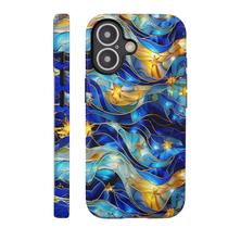 Capa para iPhone VSANT 17 6,3" à prova de choque azul e dourado