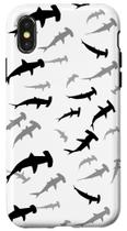 Capa para iPhone X/XS Tubarão Martelo Minimalista Capa para iPhone X/XS Tubarão Martelo Minimalista