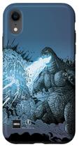 Capa para iPhone XR Godzilla Arte em Quadrinhos Ataque do Raio de Calor