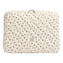 Capa para laptop BBIQI acolchoada com estampa floral de 15 polegadas
