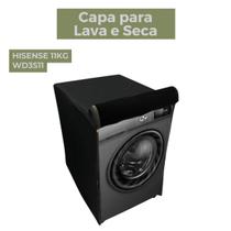 Capa para lava e seca hisense 11kg wd3s11 impermeável flex