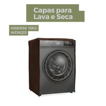 Capa para lava e seca hisense 13kg wd5q13 transparente flex