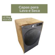 Capa para lava e seca lg 12kg vc4 vc5 transparente flex