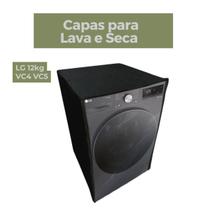 Capa para lava e seca lg 12kg vc4 vc5 transparente flex