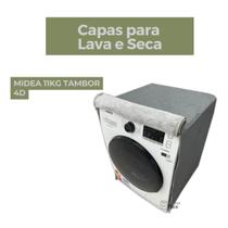 Capa para lava e seca midea 11kg tambor 4d impermeável flex - Capas Flex