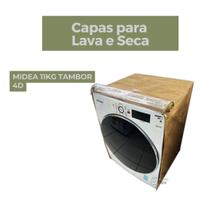 Capa para lava e seca midea 11kg tambor 4d transparente