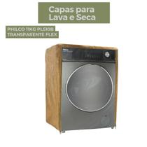 Capa para lava e seca philco 11kg pls10b transparente flex
