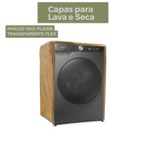 Capa para lava e seca philco 11kg pls10b transparente flex