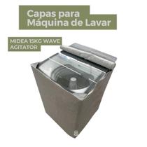 Capa para lavadora midea 15kg wave agitator impermeável flex
