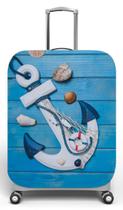 Capa para mala de viagem G, medidas max C48x A75 x P29cm estampa ancora nautica Capa para mala de viagem G, medidas max C48x A75 x P29cm estampa ancora nautica