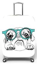 Capa para mala de viagem G, medidas max C48x A75 x P29cm Estampa Pug de Oculos Capa para mala de viagem G, medidas max C48x A75 x P29cm Estampa Pug de Oculos