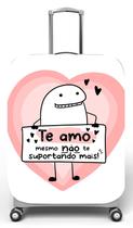 Capa para mala de viagem G, medidas max C48x A75 x P29cm Flork te amo mesmo não te suportando Capa para mala de viagem G, medidas max C48x A75 x P29cm Flork te amo mesmo não te suportando
