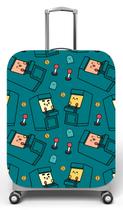 Capa para mala de viagem G, medidas max C48x A75 x P29cm Retro Game Arcade fofo