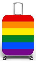 Capa para mala de viagem M, medidas max C40x A59 x P27cm Estampa Arcoiris LGBT