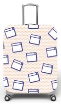 Capa para mala de viagem M, medidas max C40x A59 x P27cm Geek Janelinhas Computador