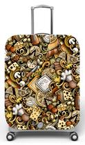 Capa para mala de viagem M, medidas max C40x A59 x P27cm Pizzas