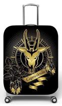 Capa para mala de viagem P Onboard, medidas max C35x A55 x P23cm Capricornio Preto e Dourado