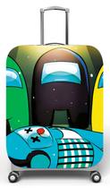 Capa para mala de viagem P Onboard, medidas max C35x A55 x P23cm Estampa Among Us