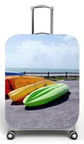 Capa para mala de viagem P Onboard, medidas max C35x A55 x P23cm Estampa Canoas Coloridas Nautica Capa para mala de viagem P Onboard, medidas max C35x A55 x P23cm Estampa Canoas Coloridas Nautica