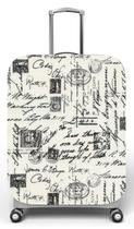 Capa para mala de viagem P Onboard, medidas max C35x A55 x P23cm Estampa Cartas Letras Escrito