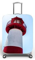 Capa para mala de viagem P Onboard, medidas max C35x A55 x P23cm Estampa Farol vermelho Nautica Capa para mala de viagem P Onboard, medidas max C35x A55 x P23cm Estampa Farol vermelho Nautica