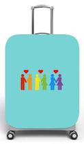 Capa para mala de viagem P Onboard, medidas max C35x A55 x P23cm Estampa Pessoas LGBT Capa para mala de viagem P Onboard, medidas max C35x A55 x P23cm Estampa Pessoas LGBT