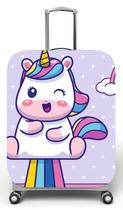 Capa para mala de viagem P Onboard, medidas max C35x A55 x P23cm Estampa Unicornio Capa para mala de viagem P Onboard, medidas max C35x A55 x P23cm Estampa Unicornio