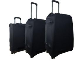 Capa Para Mala De Viagem Preta Lycra Protetora Bagagem P M G Capa Para Mala De Viagem Preta Lycra Protetora Bagagem P M G