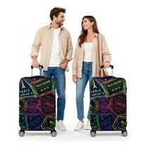 Capa Para Mala Kit Com 2 Unidades Estampa Exclusiva Colorida Fácil Identificação Bagagem Aeroporto Capa Para Mala Kit Com 2 Unidades Estampa Exclusiva Colorida Fácil Identificação Bagagem Aeroporto