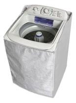 Capa Para Máquina de Lavar Electrolux 11kg Funcional com Zíper e Painel Transparente Branca