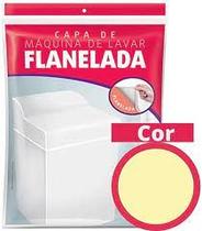 Capa para maquina de lavar flanelada lisa m 62x65x91 cm plastleo