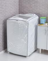 Capa para Máquina de Lavar Roupa Transparente G Branco - NTB Embalagens