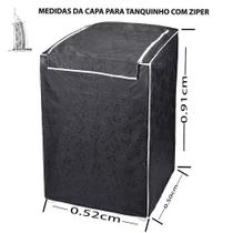 Capa Para Máquina De Lavar Roupas Impermeável 13/16Kg Preto