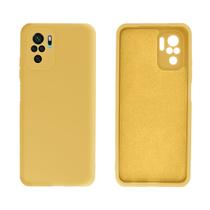 Capa para Mi Not 10 com Proteção de Câmera Lisa Amarelo