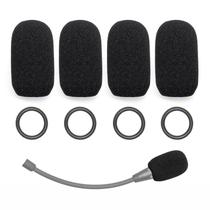 Capa para microfone Voarmaks kit com 4 unidades de espuma + anéis de silicone Capa para microfone Voarmaks kit com 4 unidades de espuma + anéis de silicone