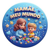 Capa Para Mini Painel Redondo 50cm Com Elástico Dia das Mães 2026 Alta Resolução Mãe Amiga Decoração
