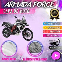 Capa para Moto BMW F800gs 100% Forrada Forro Total Armada Force 100% Impermeável Forro Total Protege Sol Chuva Poeira Lona Proteção Automotiva
