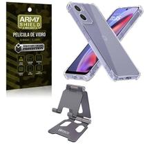 Capa Para Moto G15 + Suporte Mesa + Pelicula de Vidro 3D - Armyshield