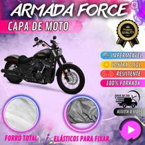 Capa para Moto HARLEY FAT BOB 100% Forrada Forro Total Armada Force 100% Impermeável Forro Total Protege Sol Chuva Poeira Lona Proteção Automotiva Capa para Moto HARLEY FAT BOB 100% Forrada Forro Total Armada Force 100% Impermeável Forro Total Protege Sol Chuva Poeira Lona Proteção Automotiva