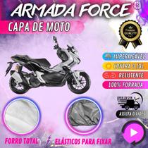 Capa para Moto HONDA ADV 150 100% Forrada Forro Total Armada Force 100% Impermeável Forro Total Protege Sol Chuva Poeira Lona Proteção Automotiva